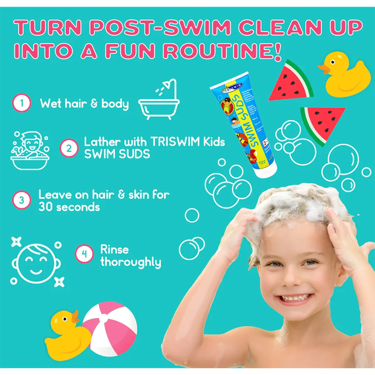 8.5oz Kids Natural Tear Free Swim Suds