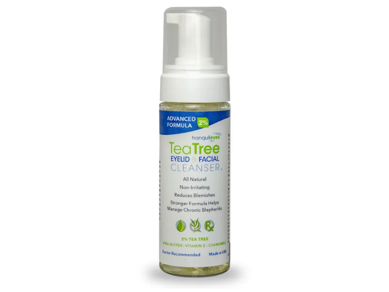 Advanced Formula 2% Tea Tree Eyelid & Facial Cleanser by Eye Eco (50 or 180mL)