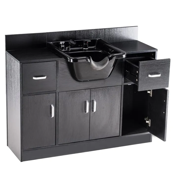 Alexander 3-in-1 Shampoo Station (Styling Station, Shampoo Bowl and Cabinet)