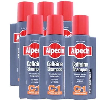 Alpecin Caffeine Hair Energizer Shampoo C1 - SIX PACK (6 x 250ml Bottle)