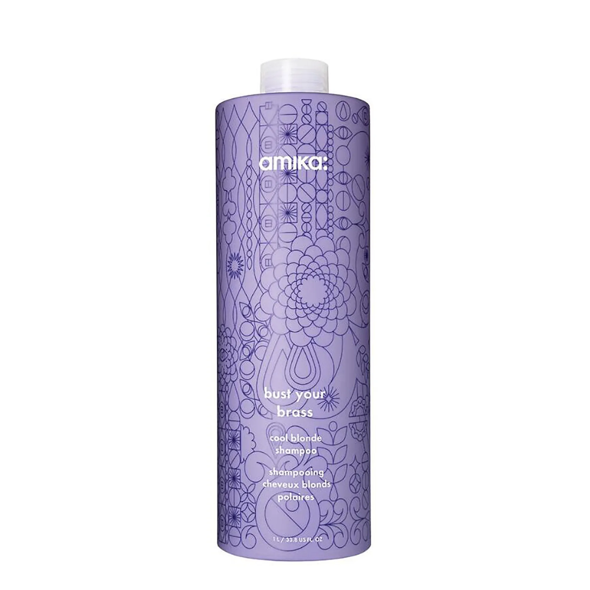 Amika Bust Your Brass Cool Blonde Shampoo and Conditioner Liter Duo ($150 Value)