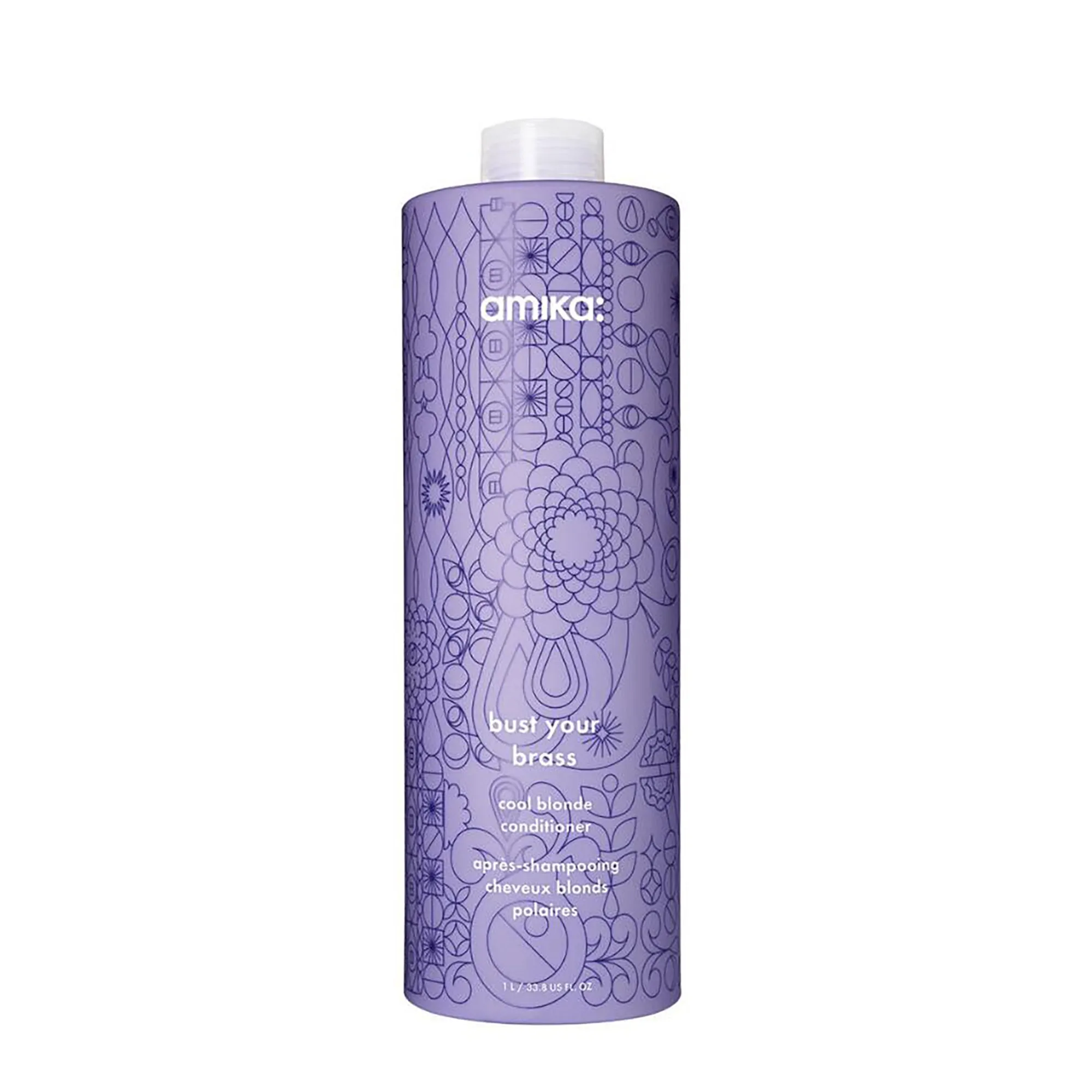 Amika Bust Your Brass Cool Blonde Shampoo and Conditioner Liter Duo ($150 Value)