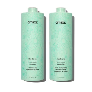 Amika The Kure Repair Shampoo and Conditioner Liter Duo ($150 Value)