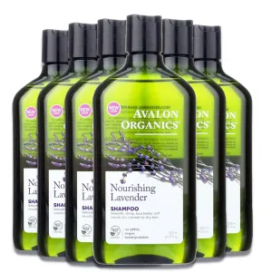 Avalon Organics Lavender Nourishing Shampoo, 11 Fl. oz, 6 Pack