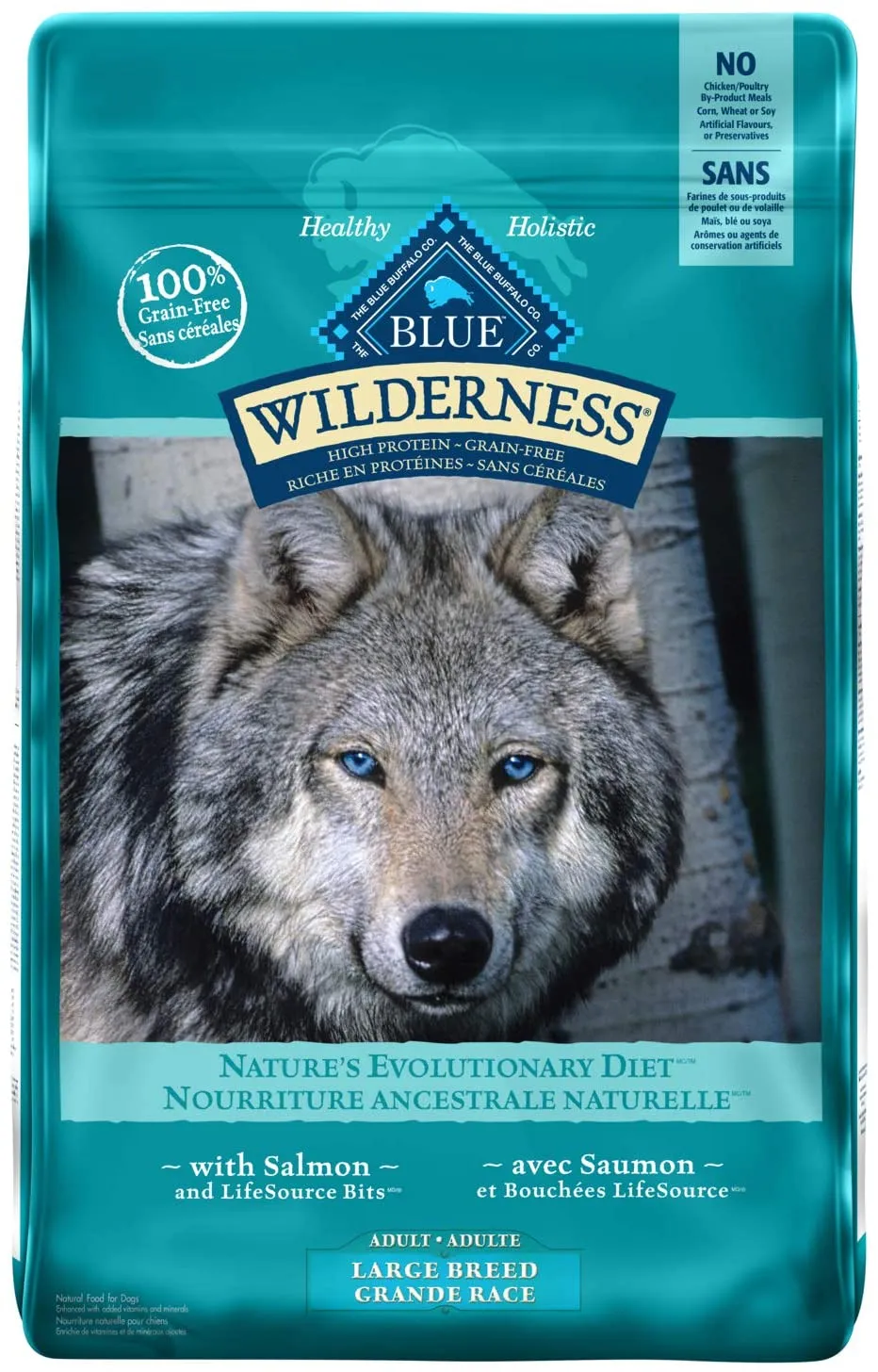 Blue Buffalo Wilderness Large Breed Salmon Grain Free Dog Food 24lb