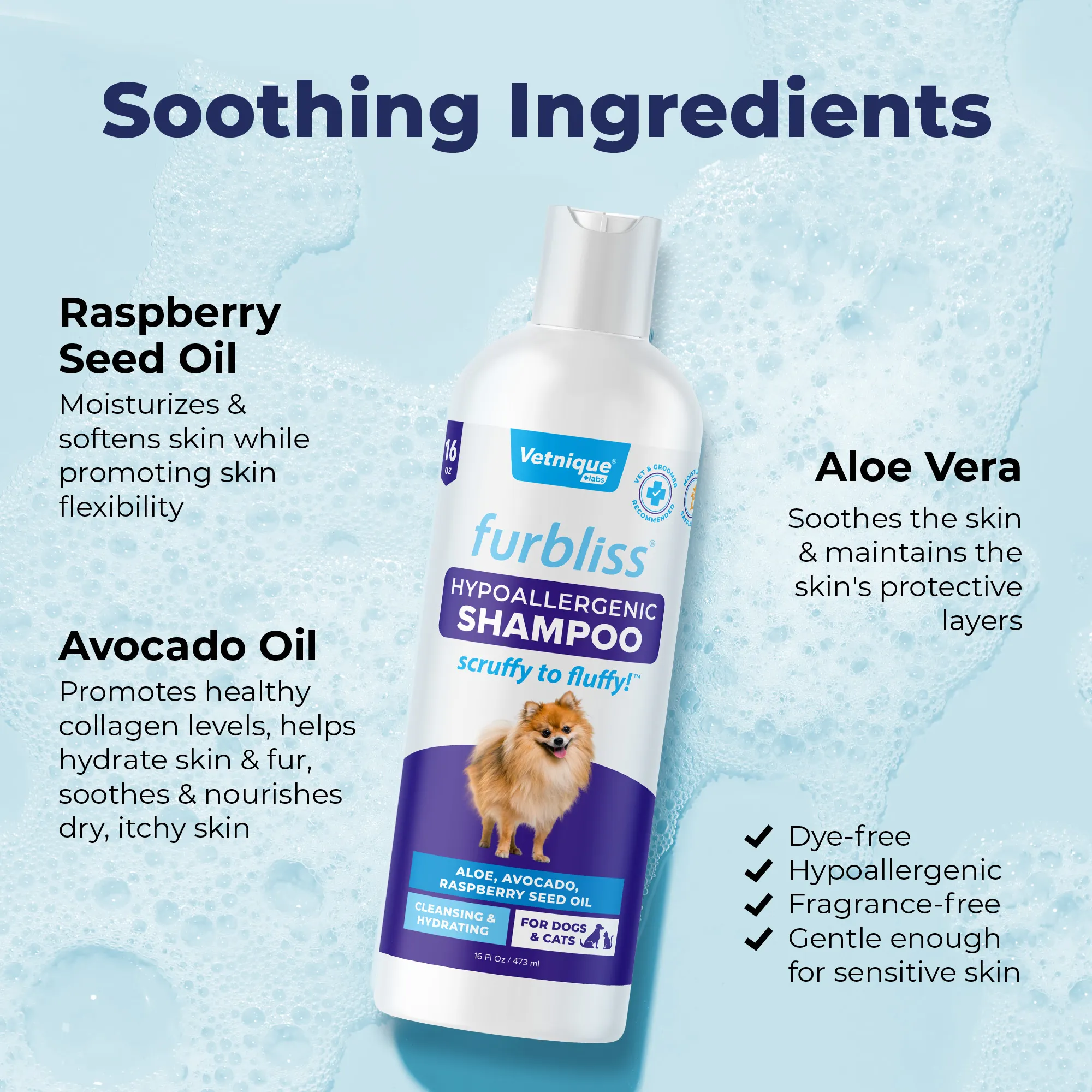 Furbliss® Hypoallergenic Sensitive Skin Shampoo