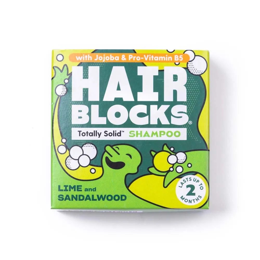 Hair Blocks Solid Shampoo Bar: Lime & Sandalwood