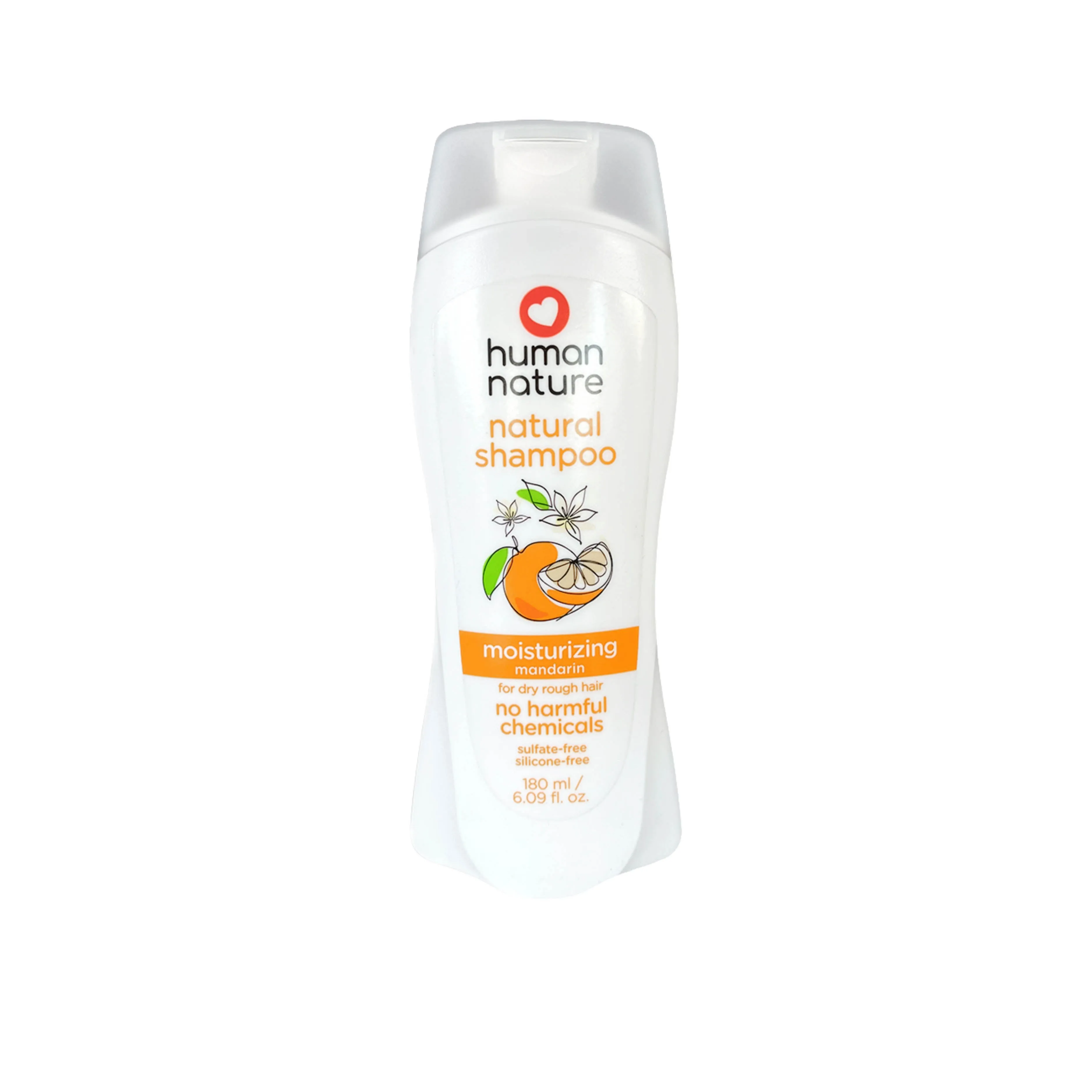 Human Nature Natural Moisturizing Shampoo 180ml - Mandarin Fresh Scent