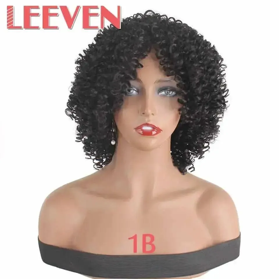 Leeven Afro Kinky Curly Wig 6 inches Synthetic Hair