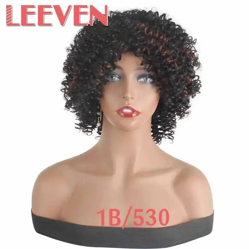 Leeven Afro Kinky Curly Wig 6 inches Synthetic Hair