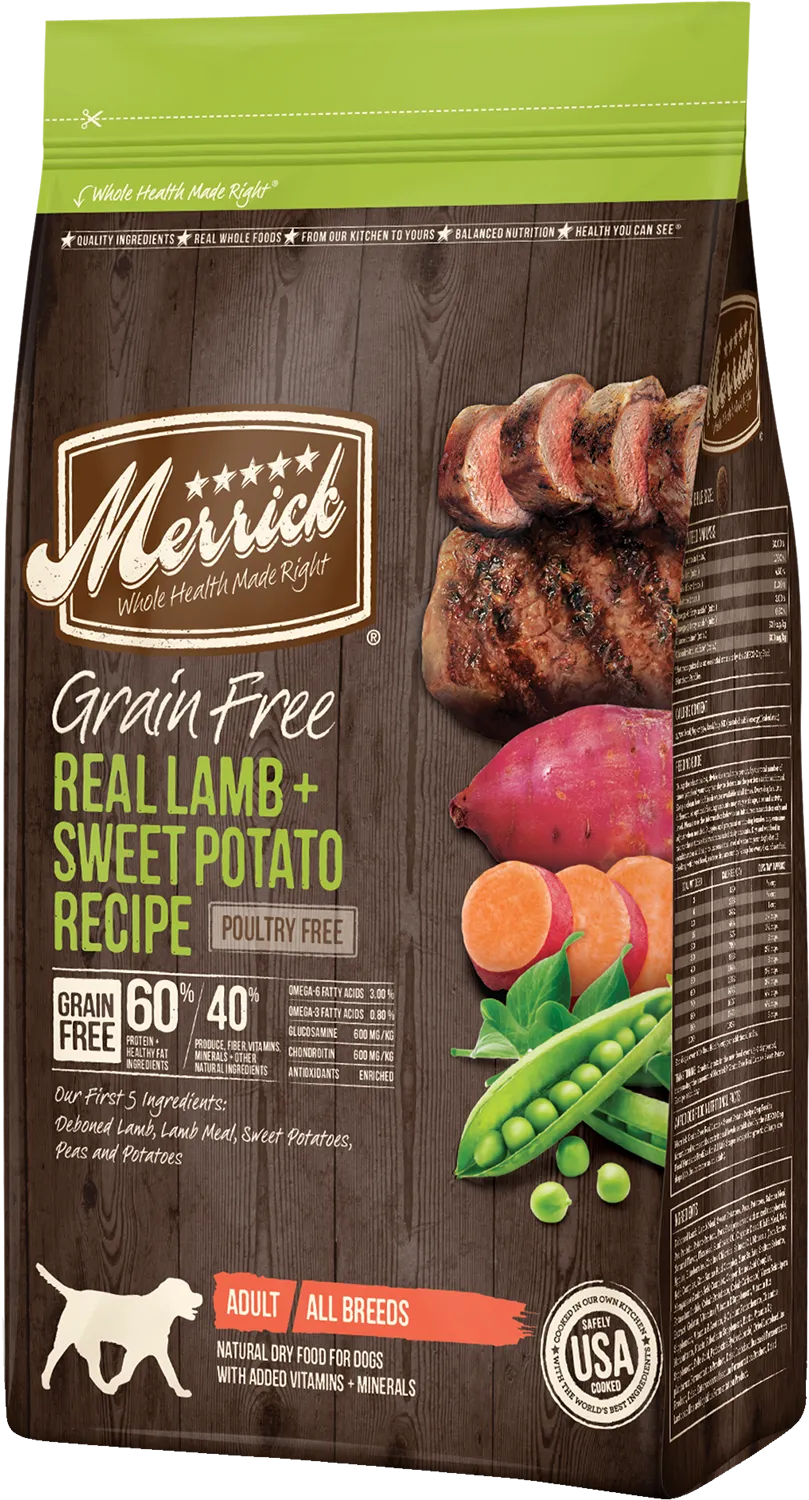 Merrick Grain Free Real Lamb   Sweet Potato Recipe