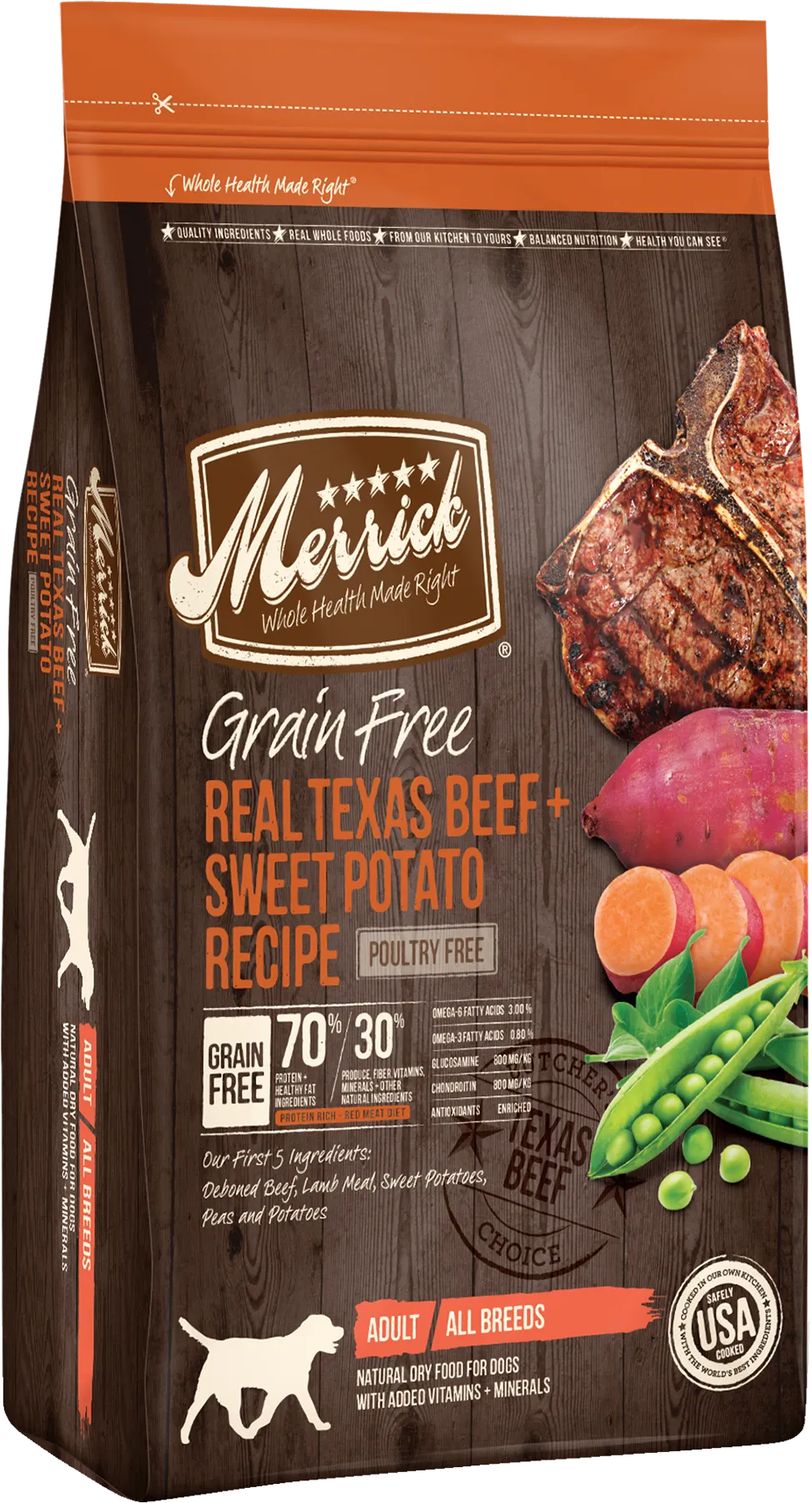 Merrick Grain Free Real Texas Beef   Sweet Potato Recipe