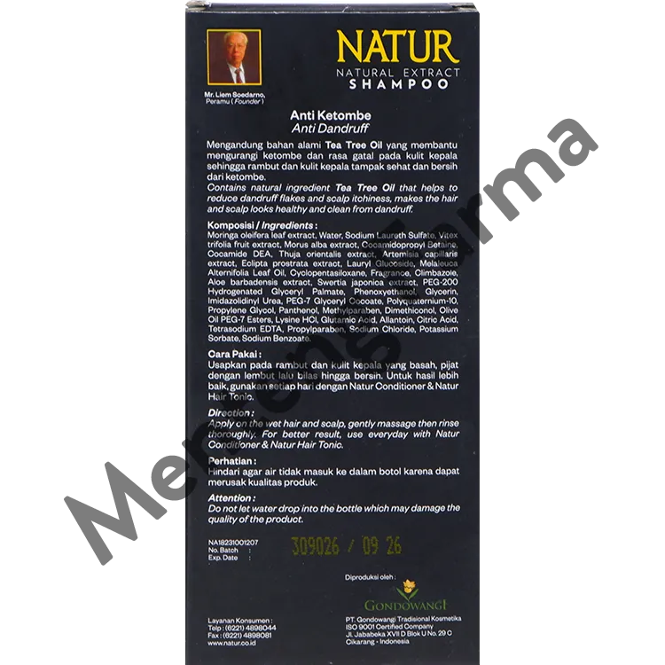 Natur Shampoo Tea Tree Oil 80 ML - Perawatan Rambut Anti Ketombe