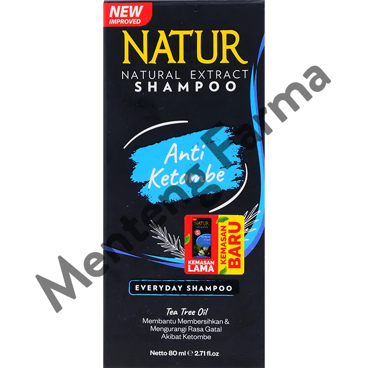 Natur Shampoo Tea Tree Oil 80 ML - Perawatan Rambut Anti Ketombe