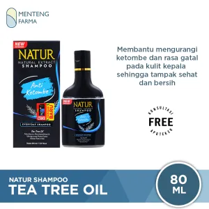 Natur Shampoo Tea Tree Oil 80 ML - Perawatan Rambut Anti Ketombe