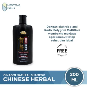 O'Naomi Chinese Herbal Shampoo 200 mL - Shampo Anti rontok dan Penyubur rambut