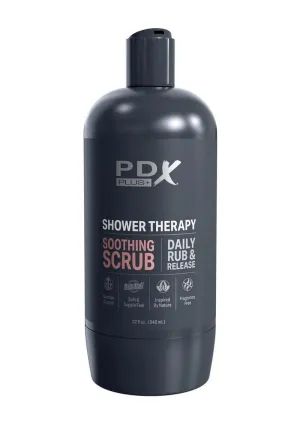 Pdx Plus Shower Therapy Soothing Scrub Discreet Stroker - Caramel