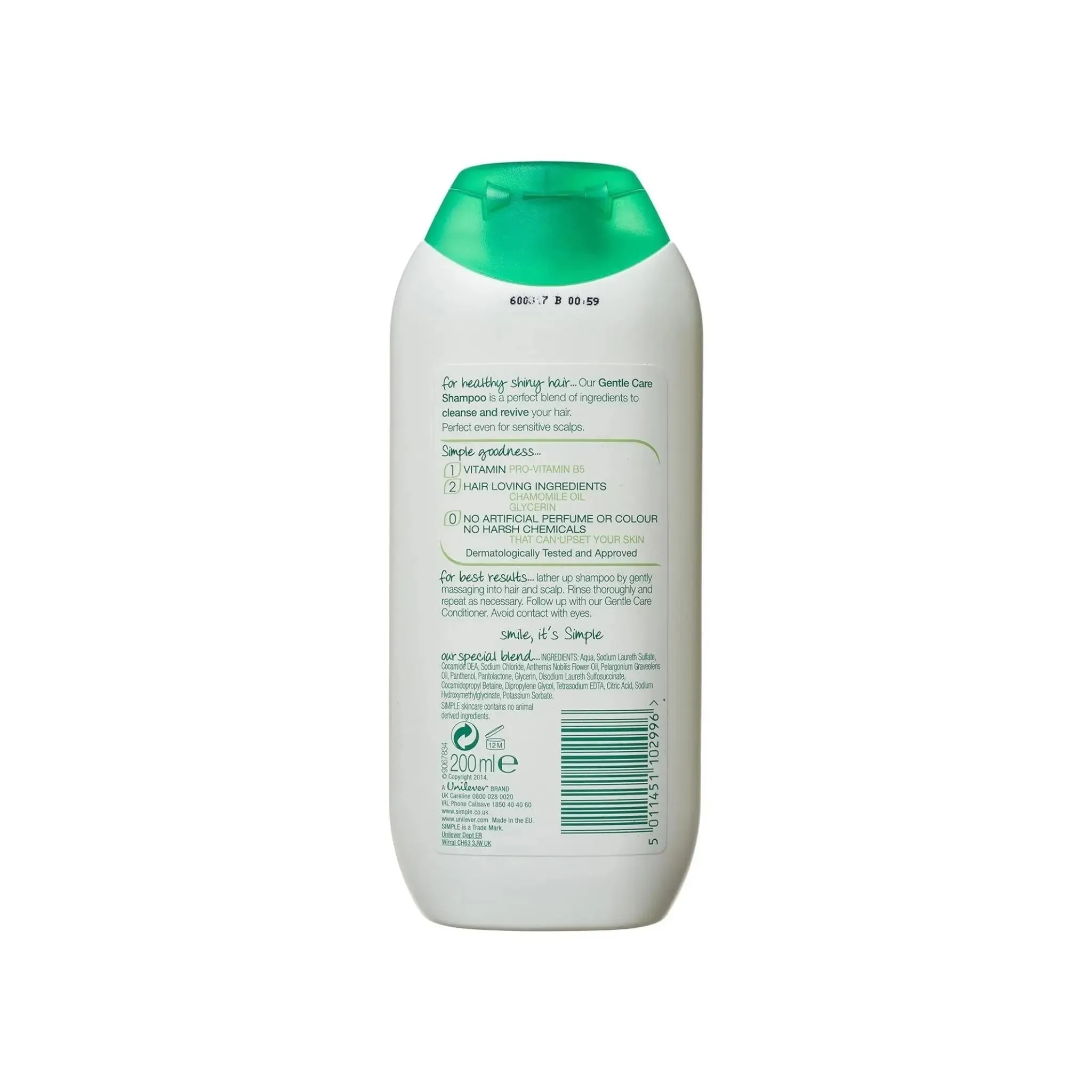 Simple Gentle Care Shampoo-200ml x 6