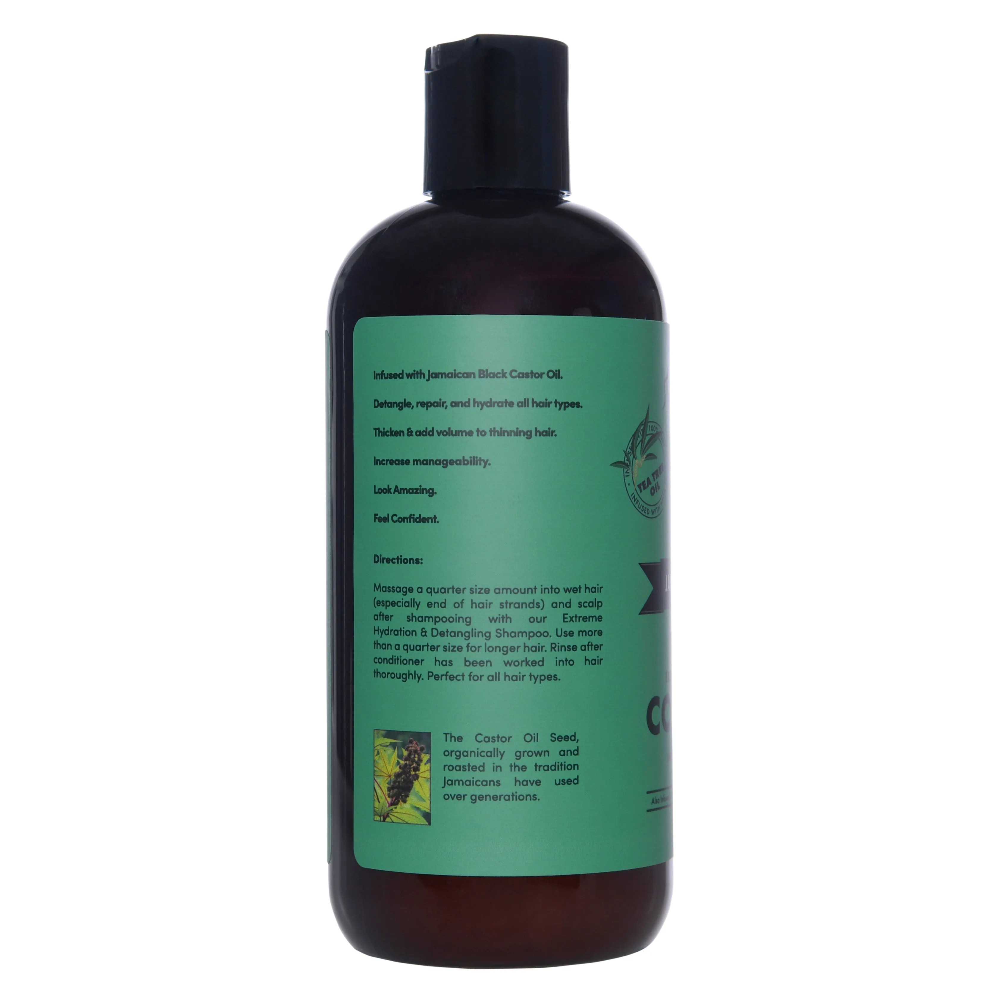 Sunny Isle Jamaican Black Castor Oil Tea Tree Mint Extreme Hydration & Detangling Conditioner - 12oz