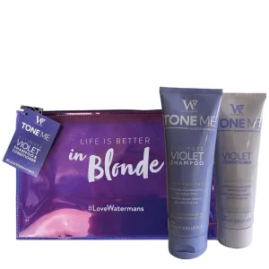 Watermans Tone Me Blonde Purple Shampoo and Conditioner 250ml Violet Set   Bag